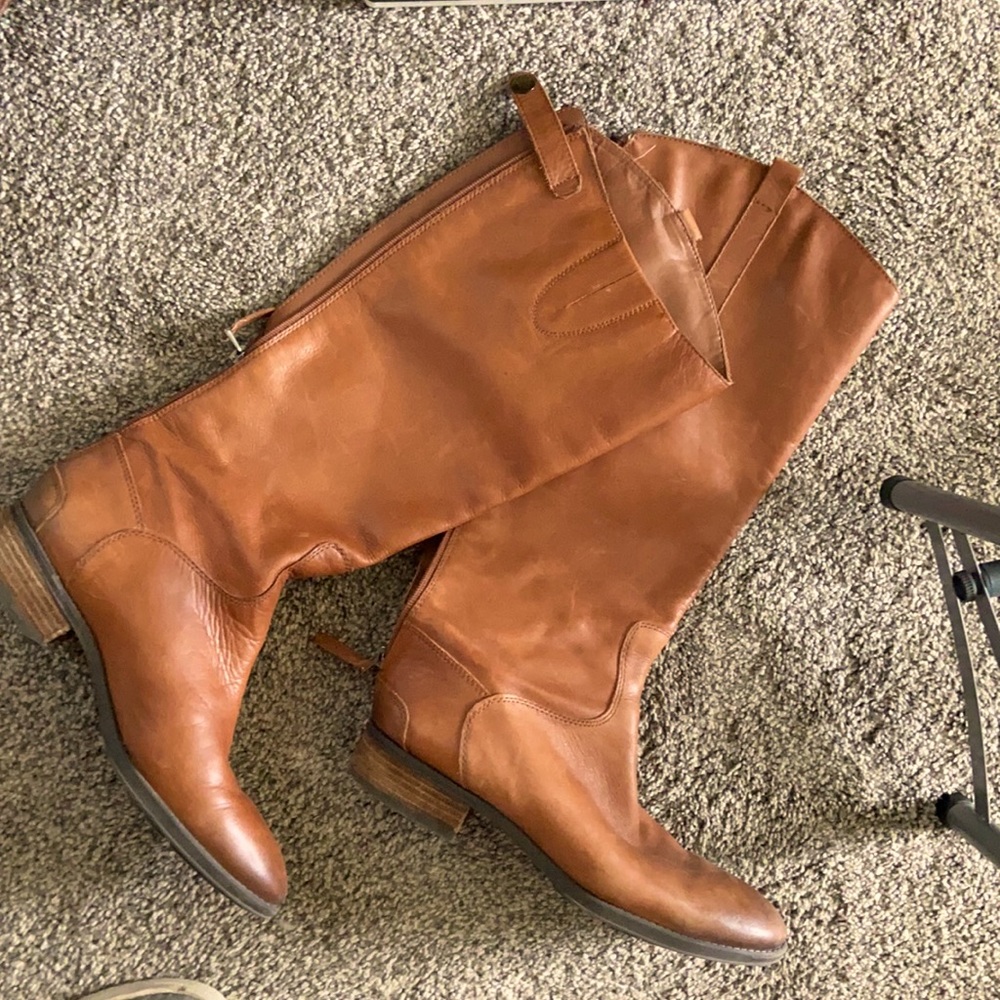Sam Edelman Ladies Leather tall zip up boots sz 9